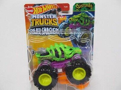 NEW 2024 Hot Wheels Monster Trucks Bright Green SKELESAURUS EBay