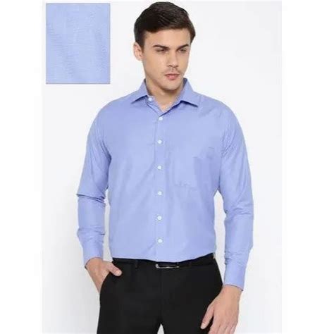 Collar Neck Mens Plain Full Sleeves Cotton Shirt Size S Xxl At Rs 350