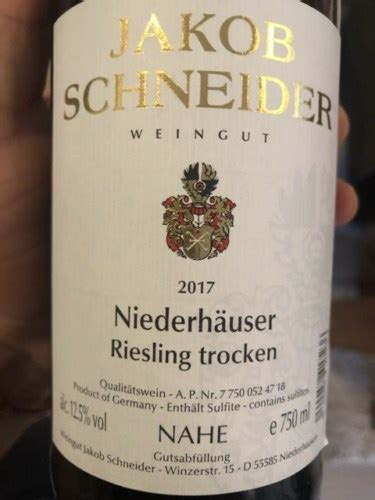 Jakob Schneider Niederh User Riesling Trocken Vivino Brasil