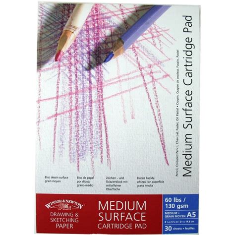 Winsor And Newton Medium Surface Cartridge Paper Drawing Pad Gummed Gsm