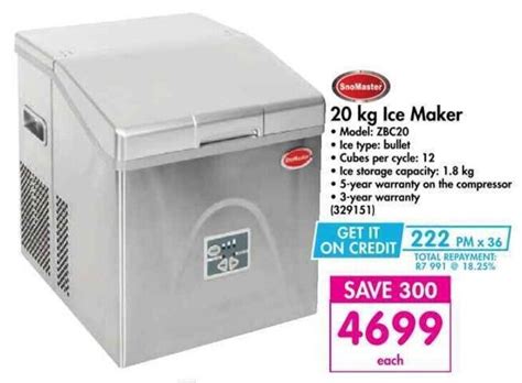 Snomaster Kg Ice Maker Offer At Makro