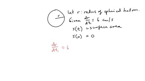 Solved A Spherical Weather Ballon Is Being Inflated The Radius Of The