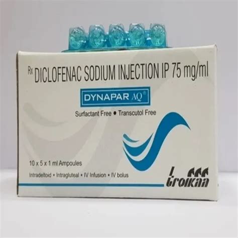 Mg Diclofenac Sodium Injection Ip Packaging Size X X Ml