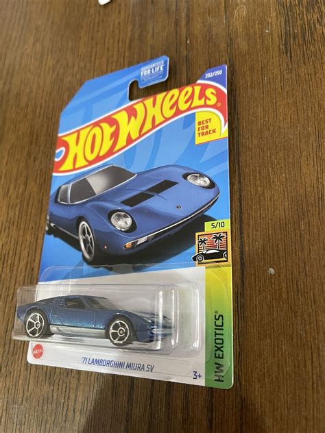 ‘71 Lamborghini Miura Sv Hw Exotics Hot Wheels 2022 5 10 Blue 202 250 Ebay