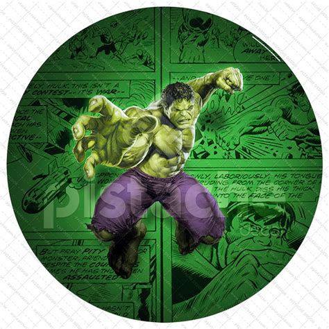 Painel Redondo Sublimado 3d Hulk 1 5x1 5m APR 415 No Elo7 Ideal