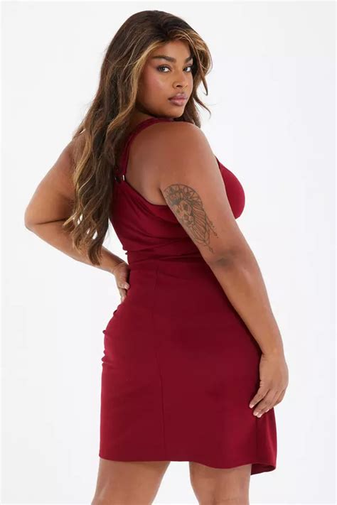 Curve Berry Lace Midi Dress Quiz Clothing