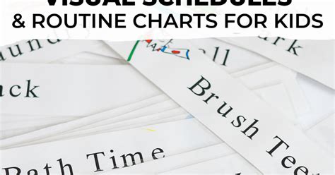 Visual Schedules And Routine Charts For Kids And Next Comes L