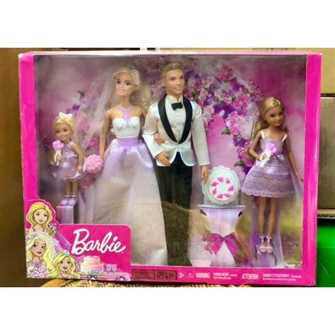 現貨 Mattel Barbie 芭比娃娃 芭比與肯尼婚禮組合禮盒 蝦皮購物