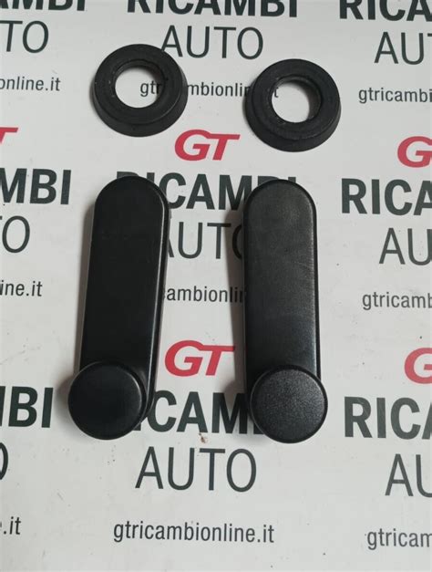 Fiat Panda 141 1986 2003 Coppia Maniglie Manovelle Nere Alzavetri