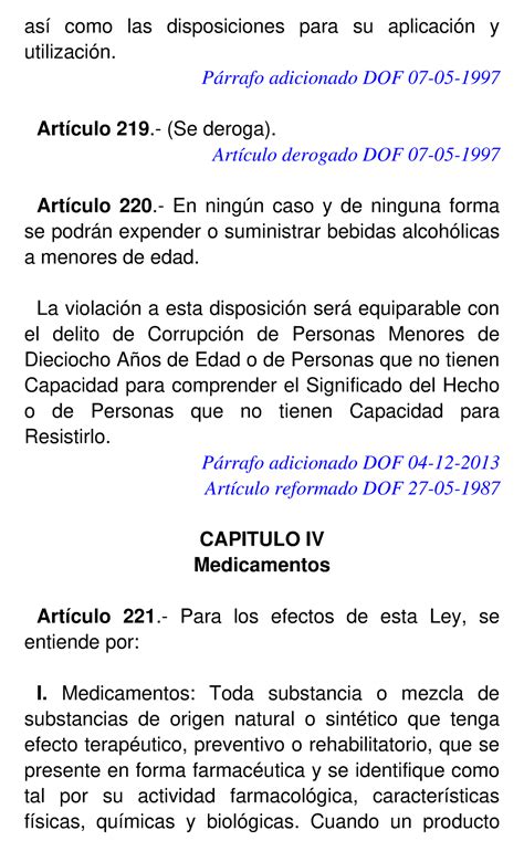 Ley General de Salud removed así como las disposiciones para su