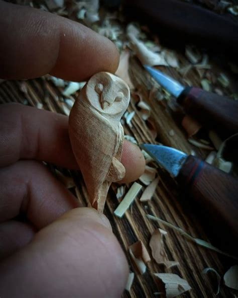 Edek D Utor Ki Wood Carving On Instagram Work In Progress Sowa