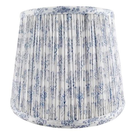 Grace Mitchel Blue White Pleated Lamp Shade X At Home Blue And