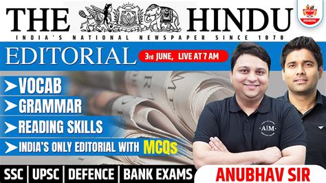 Rd June The Hindu Editorial Analysis The Hindu Analysis By Anubhav