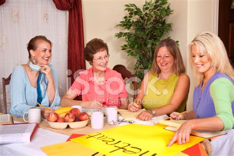 Ladies Bible Study Group Planning A Retreat At Home Stock Photo | Royalty-Free | FreeImages