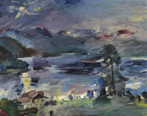 Walchensee Rising Moon Painting Lovis Corinth Oil Paintings