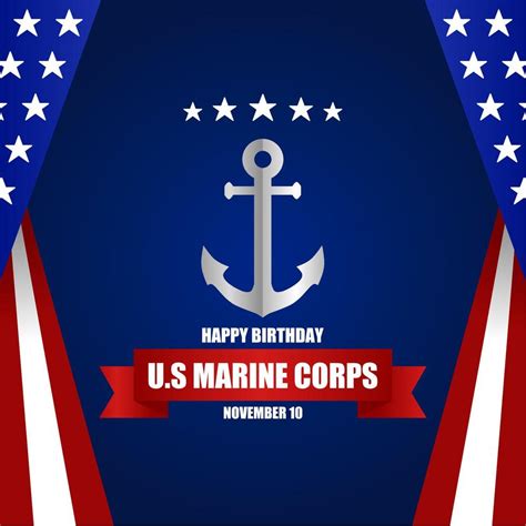 Happy birthday United States Marine corps theme vector illustration. 13933948 Vector Art at Vecteezy