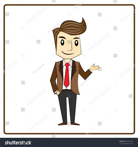 Business Man Cartoon Character Vector Illustration Stock Vector