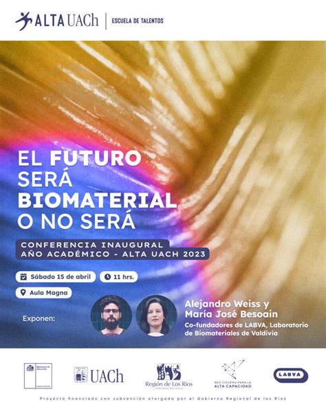 ALTA UACh inaugurará año académico con charla sobre biomateriales