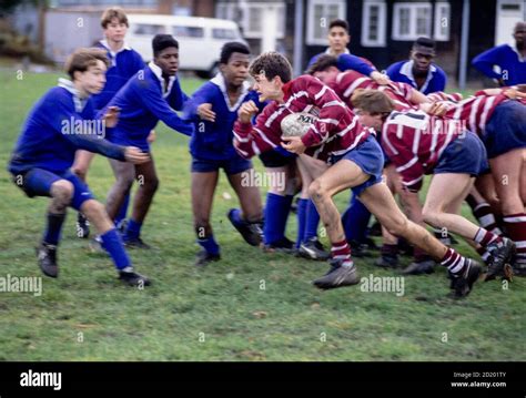 School Rugby Team From Langley Park Boys School In Beckenham Kent