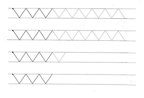 Tracing Zigzag Lines Prewriting Worksheets