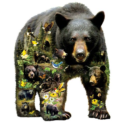 Forest Bear 1000 Piece Shaped Jigsaw Puzzle Spilsbury