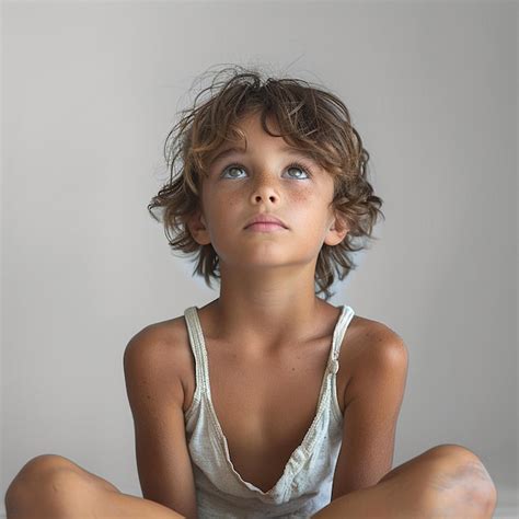 An Italian Young Boy In A Solid White Background wallpaper | Premium AI ...