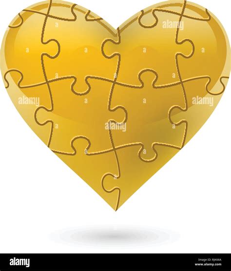 Puzzle Heart Vector Illustration Stock Vector Image Art Alamy