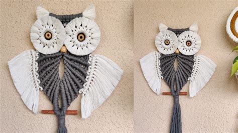 Easy To Make Macrame Owl How To Make Macrame Owl Wall Hanging Step