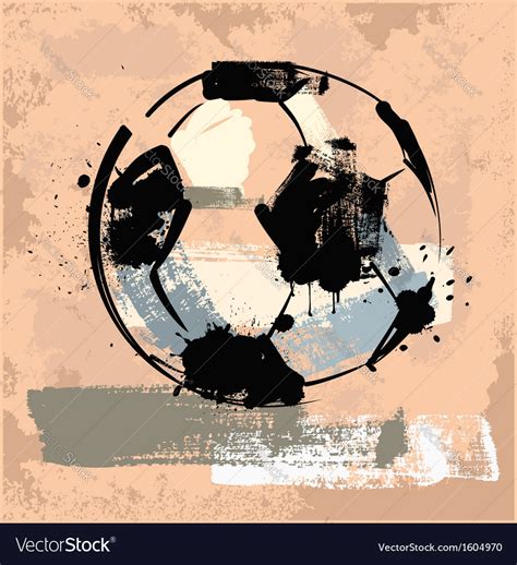 Grunge Soccer Ball Vector