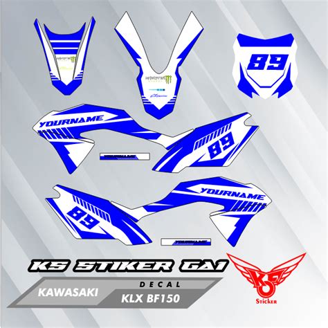 สตกเกอร DECAL KAWASAKI KLX BF MOTIF GA 1 Shopee Thailand