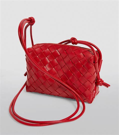 Bottega Veneta Mini Leather Intrecciato Loop Cross Body Bag Harrods Ae