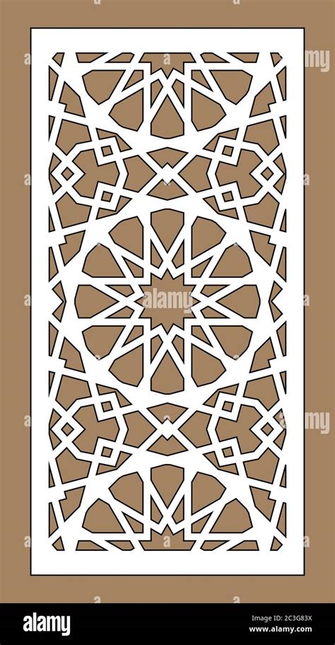 Panneau vectoriel découpé au laser Décoration CNC design jali