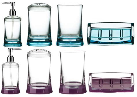 Bathroom Accessories Set 4 Colours Available Clear Acrylic Best