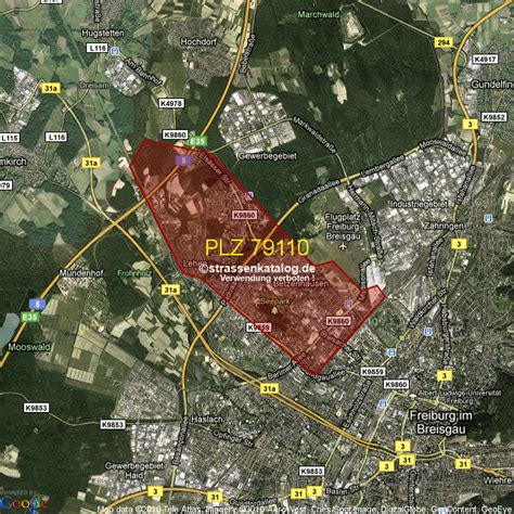 Postleitzahlgebiet 79110 - PLZ