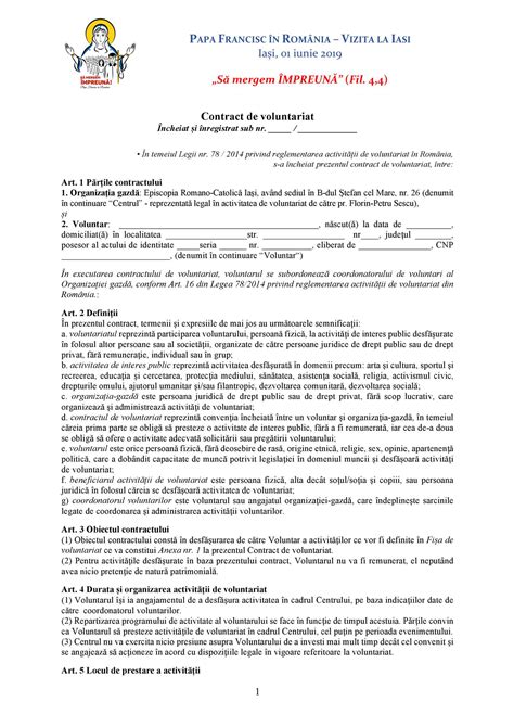 Contractvoluntariat Vizitapapeipdf Docdroid