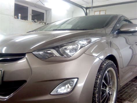 накладки на фары — Hyundai Elantra (5G), 1,6 л, 2012 года | тюнинг | DRIVE2