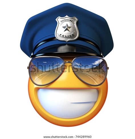 Policeman Emoji Isolated On White Background Stock Illustration