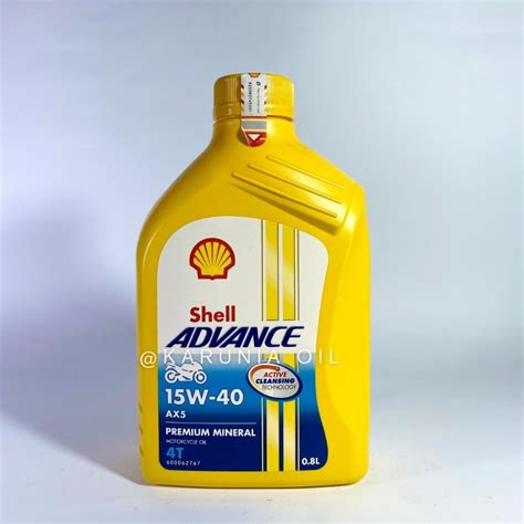 Jual Oli Sepeda Motor Shell Advance AX5 15w 40 4T 800ml Shopee Indonesia