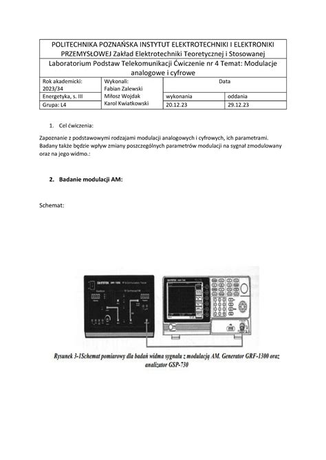 Politechnika Pozna Ska Instytut Elektrotechniki I Elektronik