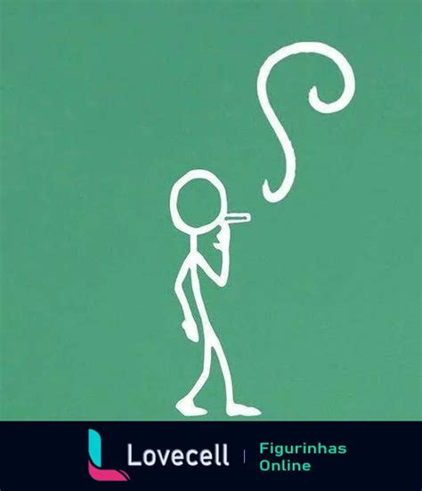 Figurinha Silhueta Pensativa Fuma A Para Whatsapp Lovecell