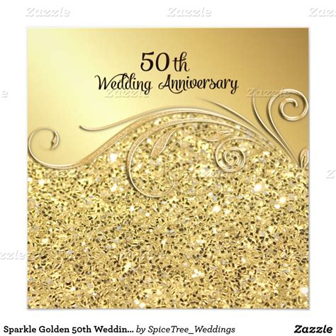 Th Wedding Anniversary Invitations Golden Wedding Anniversary