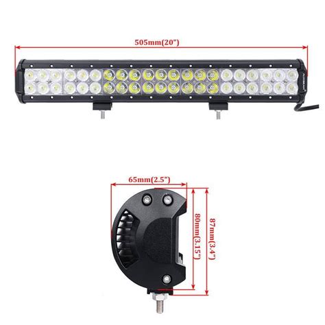 20 INCH 126W CREE FLOOD SPOT DUAL ROW LED LIGHT BAR By Auxbeam