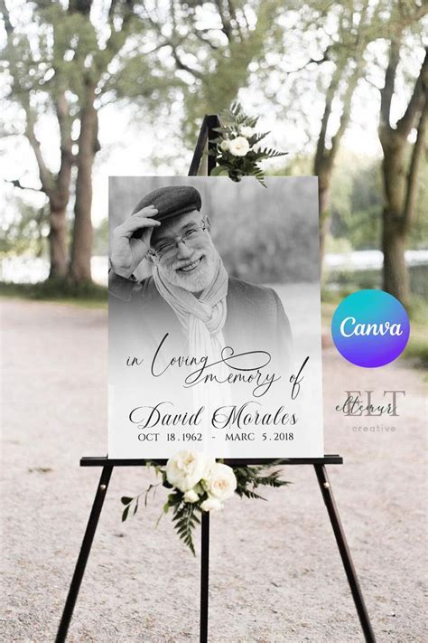 Funeral Welcome Sign Funeral Poster Black And White Funeral Poster