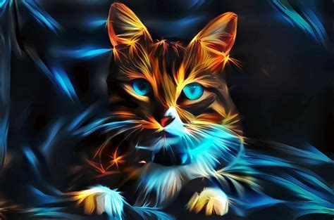 Magic Cat Digital Art By Acr Acr Pixels