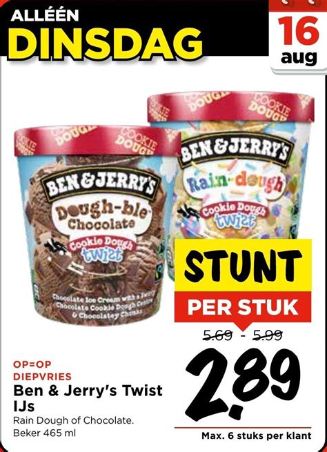 Ben And Jerrys Twist Ijs 465ml Per Stuk Aanbieding Bij Vomar