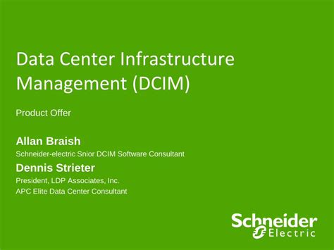 Pdf Data Center Infrastructure Management Dcim Downloads Schneider Electric