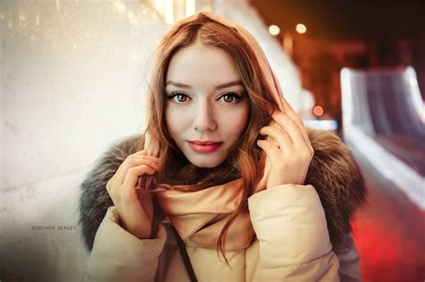 Wallpaper Face Women Model Eyes Long Hair Red Hoods Fashion