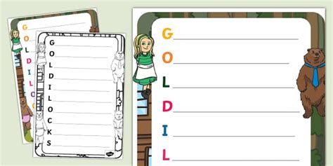 Goldilocks Acrostic Poem Template Teacher Made Twinkl