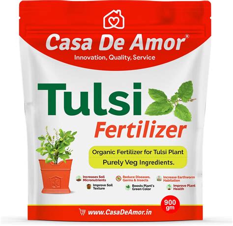 Casa De Amor Organic Tulsi Essential Fertilizer Holy Bisil Plants With