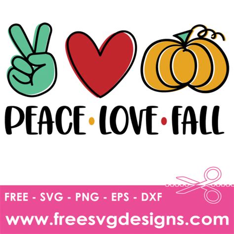 Halloween Peace Love Fall Free Svg Files Freesvgdesigns